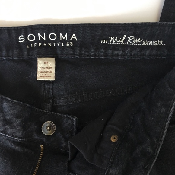 Sonoma Black Mid Rise Jeans - Picture 2 of 8